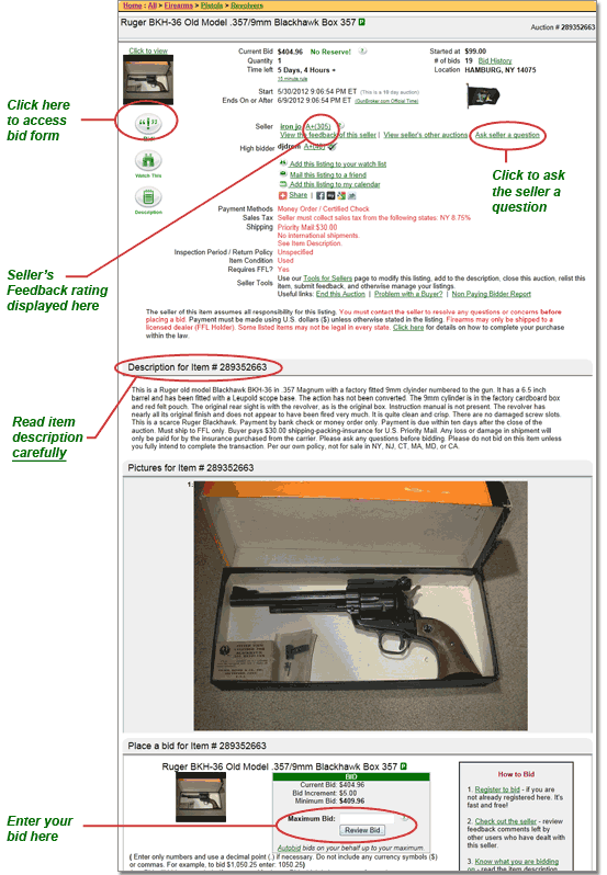 View Item Screen