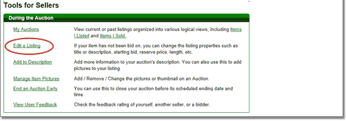 Tools for Sellers