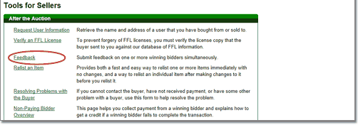 Tools for Sellers